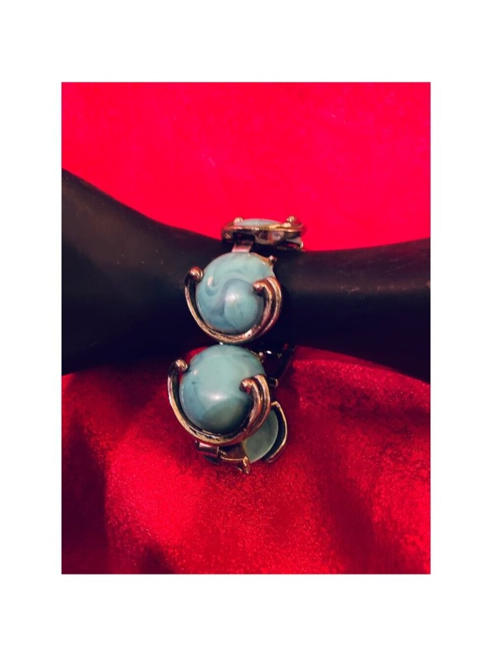 Chunky Turquoise Southwestern inspired Necklace Bracelet Earrings Set Statement - Picture 6 of 10